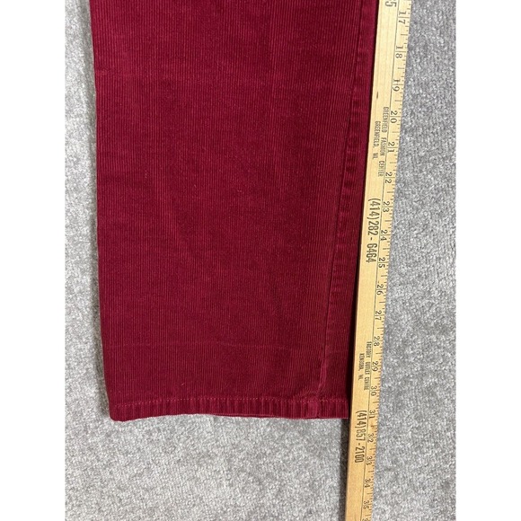 Tommy Hilfiger Bootcut Corduroy Jeans Womens‎ Size 12 Red Cotton Pockets - Picture 11 of 12